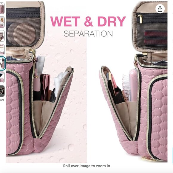 Toiletry Bag For Traveling Women NEW IN PACKAGE BLACK - Picture 3 of 7